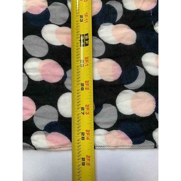 Kate Spade Steal the Spotlight Black Pink Gray Spots 100% Silk Oblong Scarf 79" - Picture 5 of 6